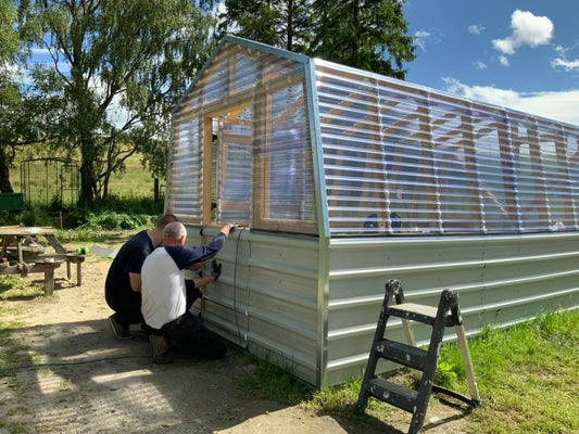 Fitting The Door On The Greenhouse ...