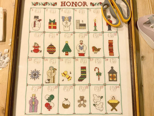 Cross Stitched Advent Calendar ... :)