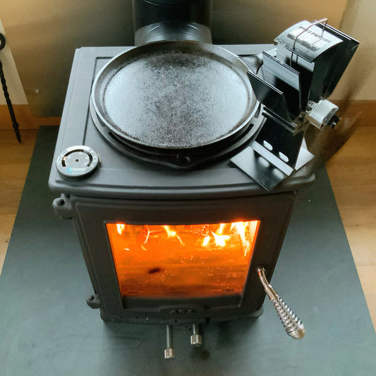 Cooking On Our Log Stove … :)