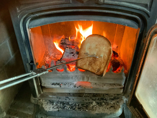 Log Stove Breakfast … :)