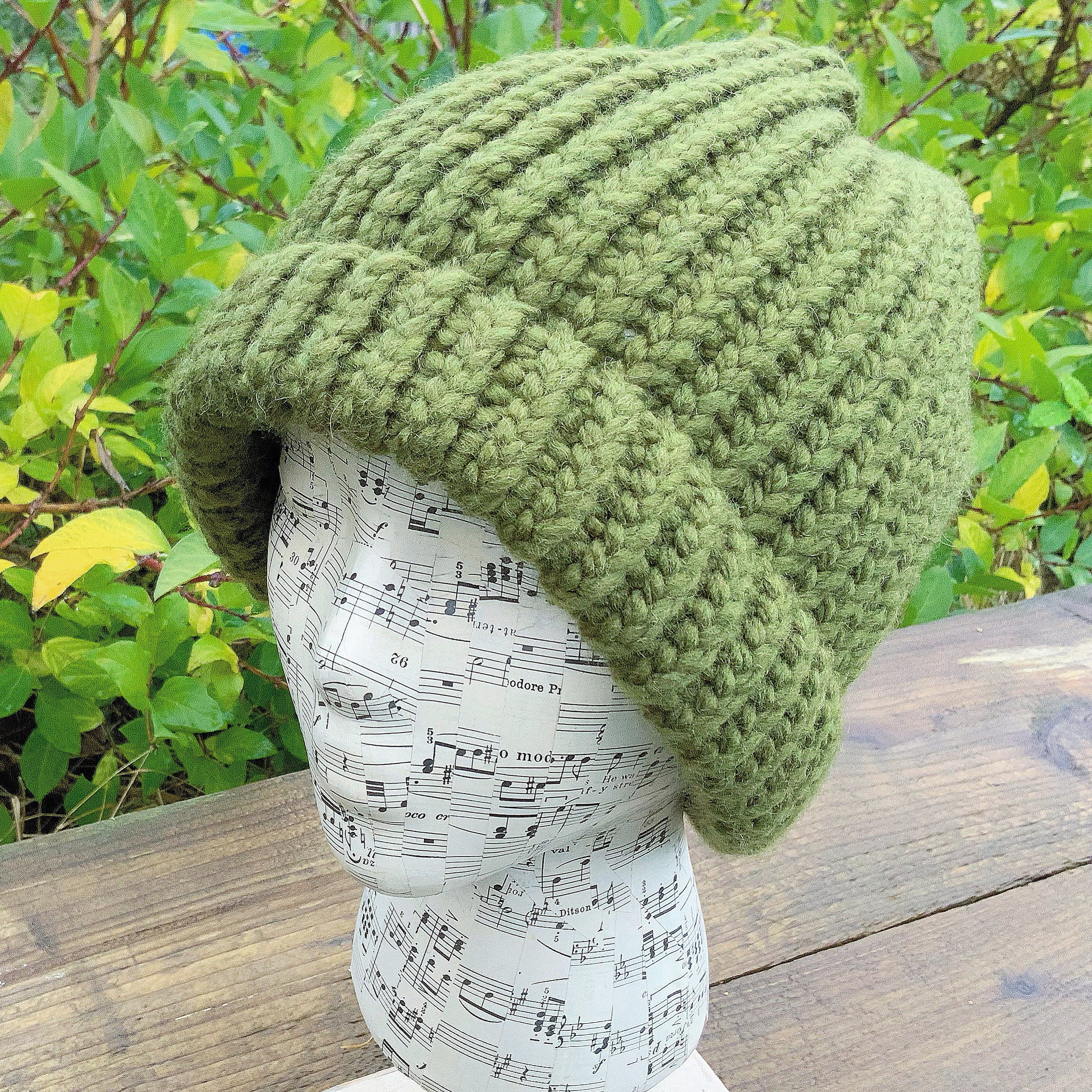 Hand knit fashion wool hat